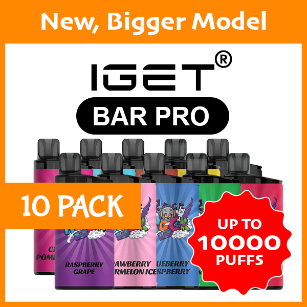 IGET AU|10 PACK – IGET BAR PRO – 10000 PUFFS