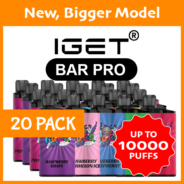 IGET AU|20 PACK – IGET BAR PRO – 10000 PUFFS